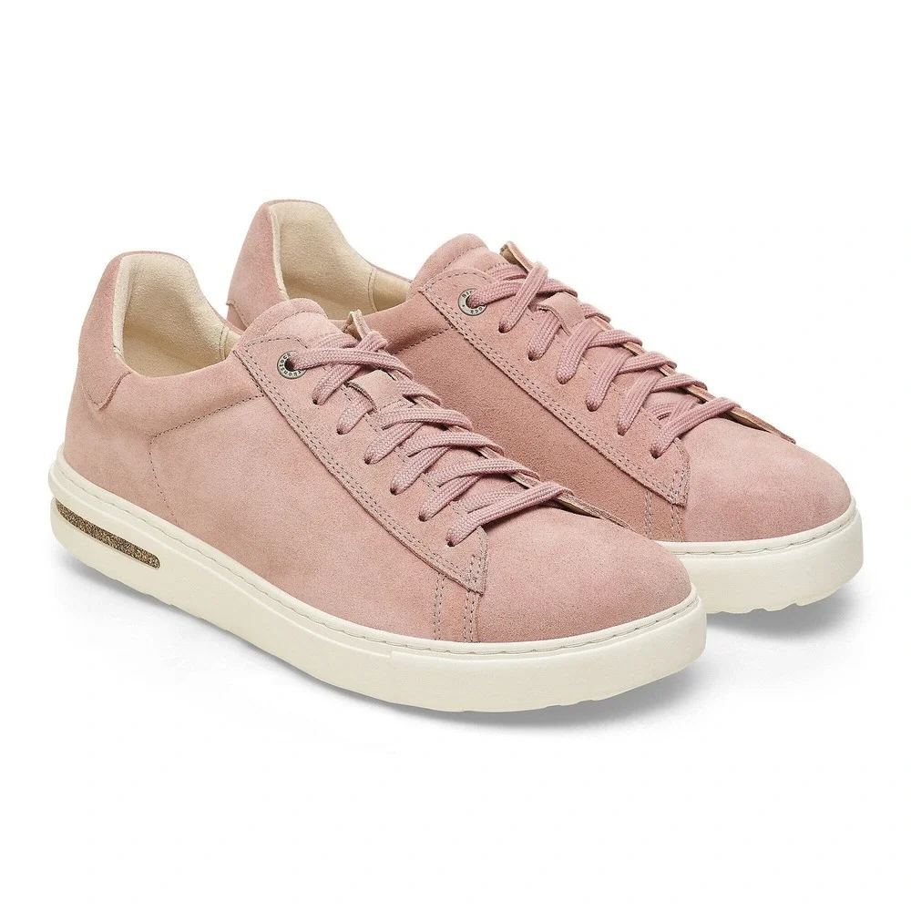 Birkenstock Bend Low Suede Sneakers Rose Pink Lace Up Shoes Womens 11 EU 42